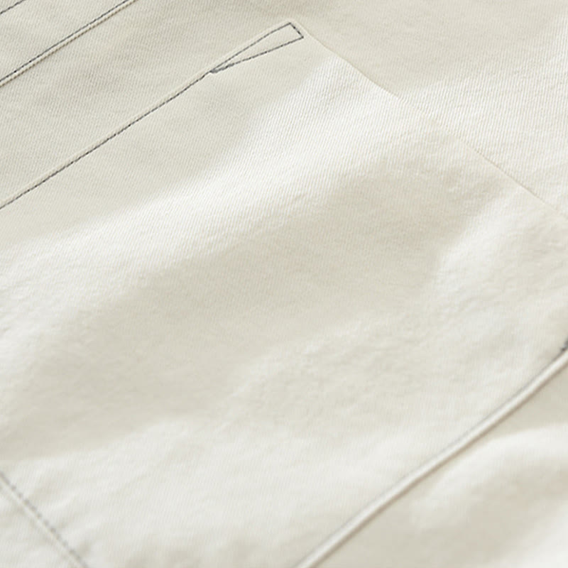 Camisa lisa de manga larga con botones y bolsillos de Buddha Stones Commute para hombre - image 9