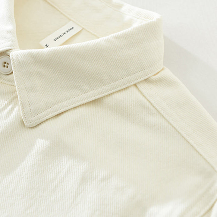 Camisa de manga larga con botones y bolsillos de Buddha Stones Spring Commute para hombre, de algodón - image 4