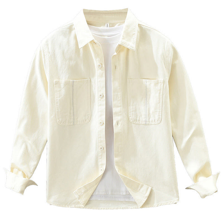 Camisa de manga larga con botones y bolsillos de Buddha Stones Spring Commute para hombre, de algodón - image 13