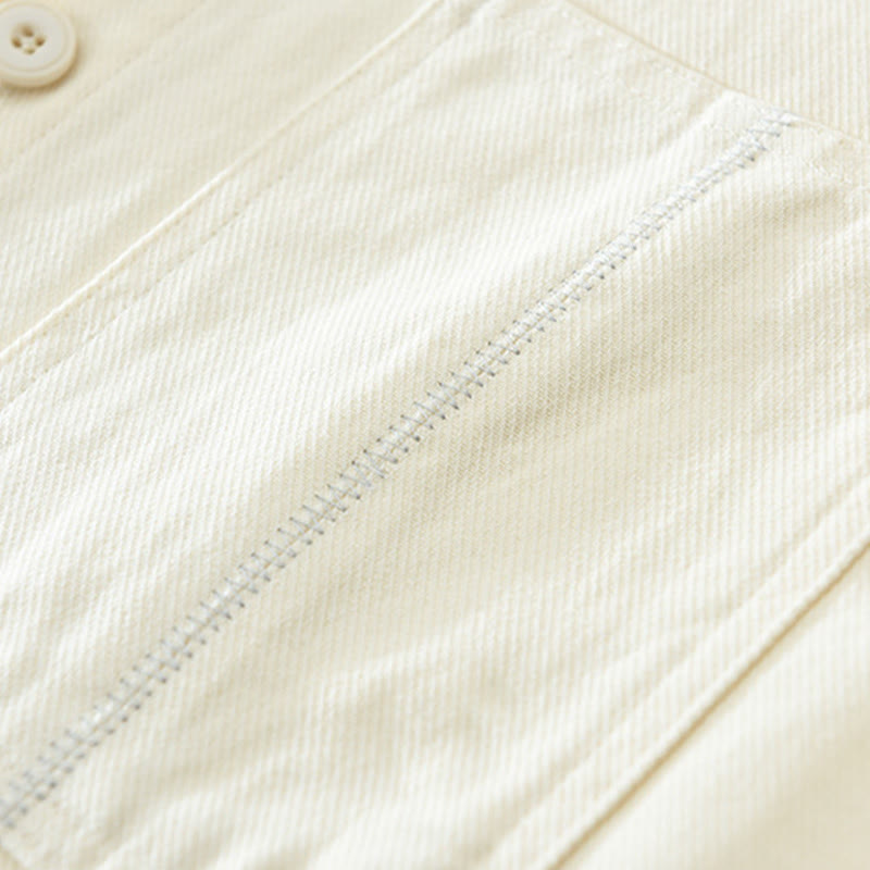 Camisa de manga larga con botones y bolsillos de Buddha Stones Spring Commute para hombre, de algodón - image 7
