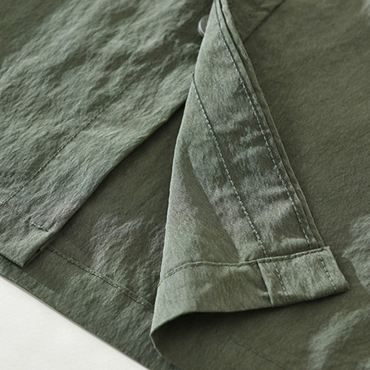 Camisa de hombre de manga larga con botones y diseño sencillo con bolsillos , de Buddha Stones Daily - image 11