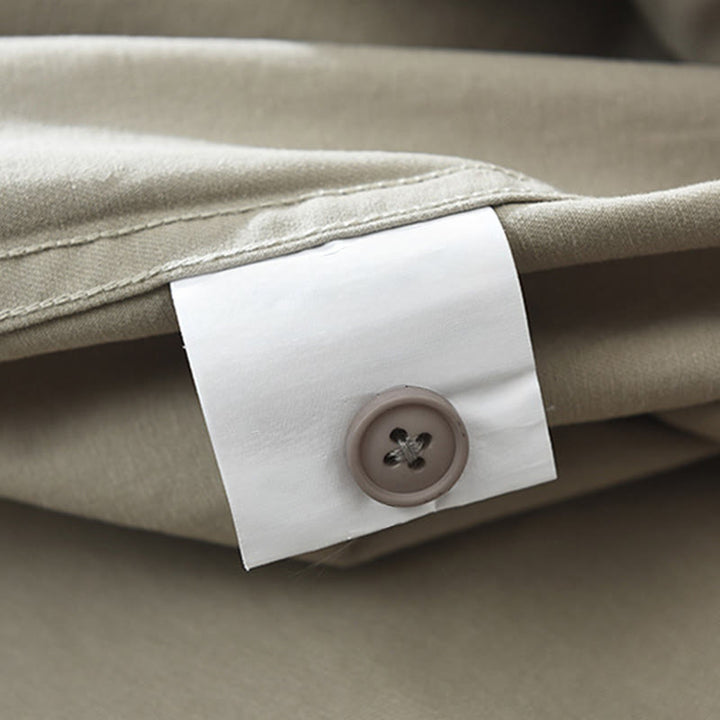 Camisa de algodón puro de manga larga para hombre con diseño de botones lisos y bolsillos de Buddha Stones Daily - image 9