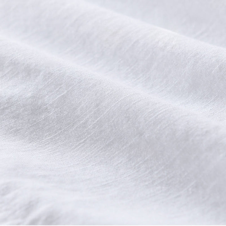 Camisa de lino y algodón de manga larga para hombre con bordado de Buddha Stones - image 9