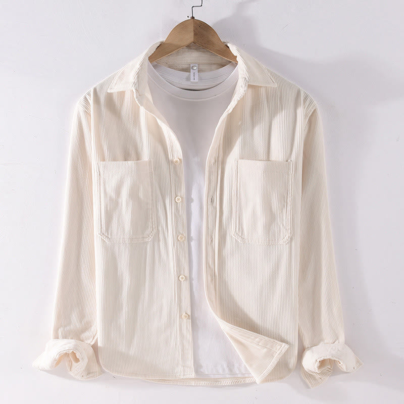 Chaqueta de pana de manga larga para hombre con bolsillos y diseño de botones sencillos y sencillos de Buddha Stones Spring - Encaje antiguo - US/UK/AU42, EU52 (3XL) - image 11