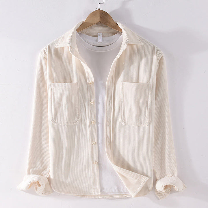 Chaqueta de pana de manga larga para hombre con bolsillos y diseño de botones sencillos y sencillos de Buddha Stones Spring - Encaje antiguo - US/UK/AU42, EU52 (3XL) - image 11