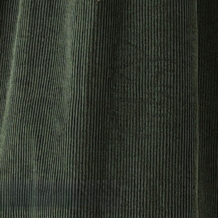 Vestido midi sin mangas de pana de algodón con diseño retro de Buddha Stones otoñales y bolsillos. - image 10