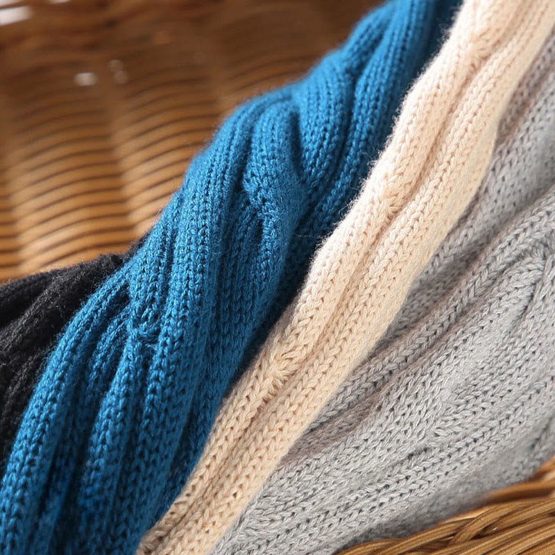 Suéter de algodón de manga larga para hombre con cuello alto, cremallera y textura de invierno de Buddha Stones - image 17