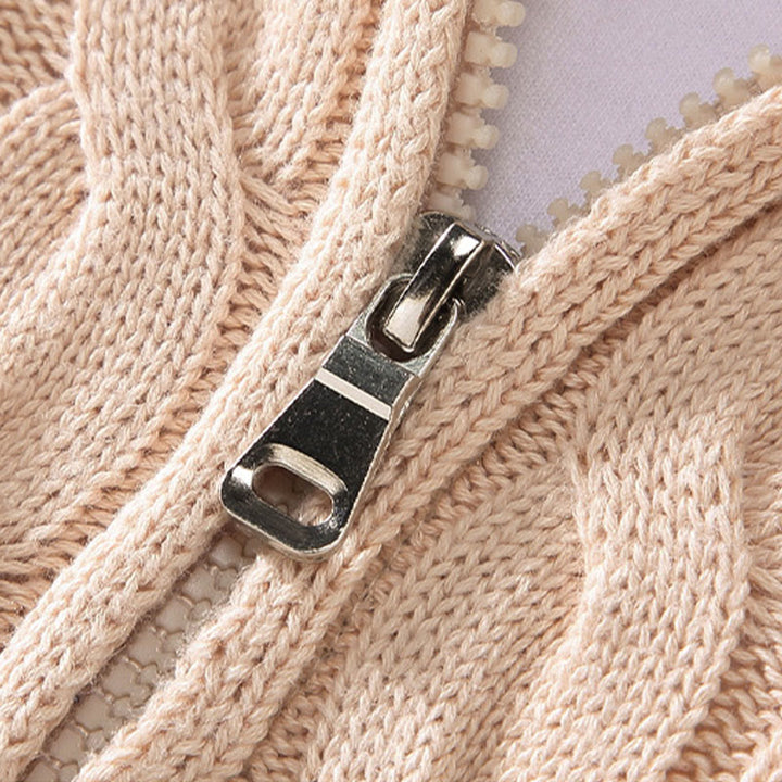 Suéter de algodón de manga larga para hombre con cuello alto, cremallera y textura de invierno de Buddha Stones - image 9