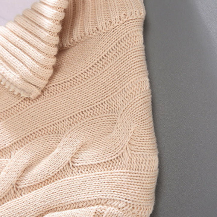 Suéter de algodón de manga larga para hombre con cuello alto, cremallera y textura de invierno de Buddha Stones - image 8