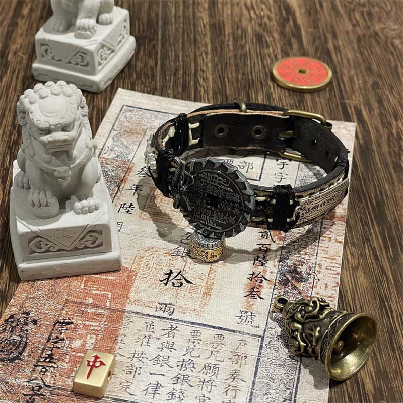 Pulsera de cuero con correa de reloj , Buddha Stones, dragón, Pixiu, montaña, fantasmas, gastar dinero, suerte  - image 1