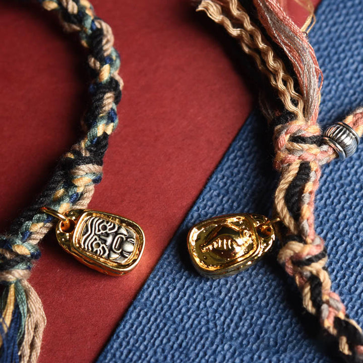 Pulsera de cuerda con zakiram tallado con Om Mani Padme Hum del Tíbet y Buddha Stones - image 9