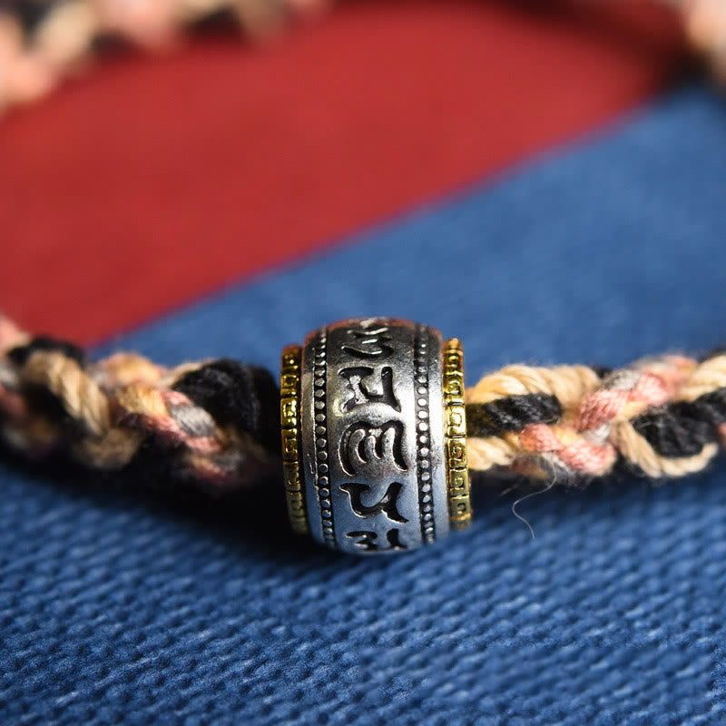 Pulsera de cuerda con zakiram tallado con Om Mani Padme Hum del Tíbet y Buddha Stones - image 7