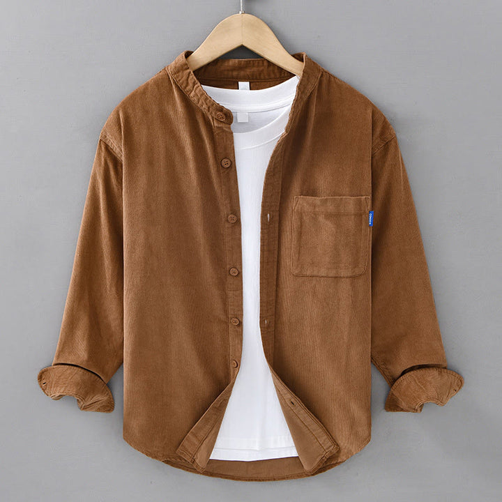 Chaqueta de pana de algodón con botones y manga larga para hombre de Buddha Stones - Vara de oro - US/UK/AU42, EU52 (3XL) - image 11