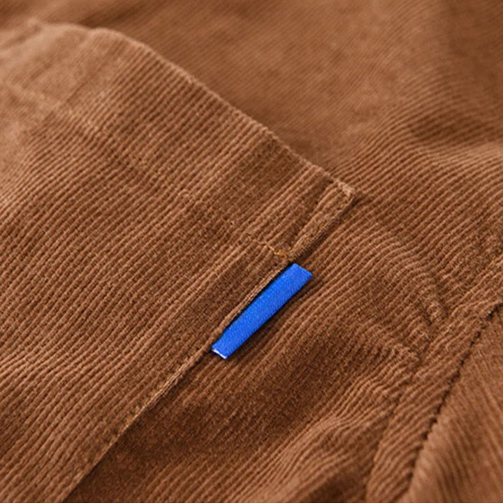 Chaqueta de pana de algodón con botones y manga larga para hombre de Buddha Stones - image 14