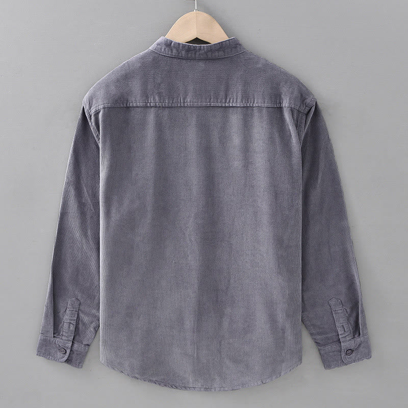 Chaqueta de pana de algodón con botones y manga larga para hombre de Buddha Stones - image 2