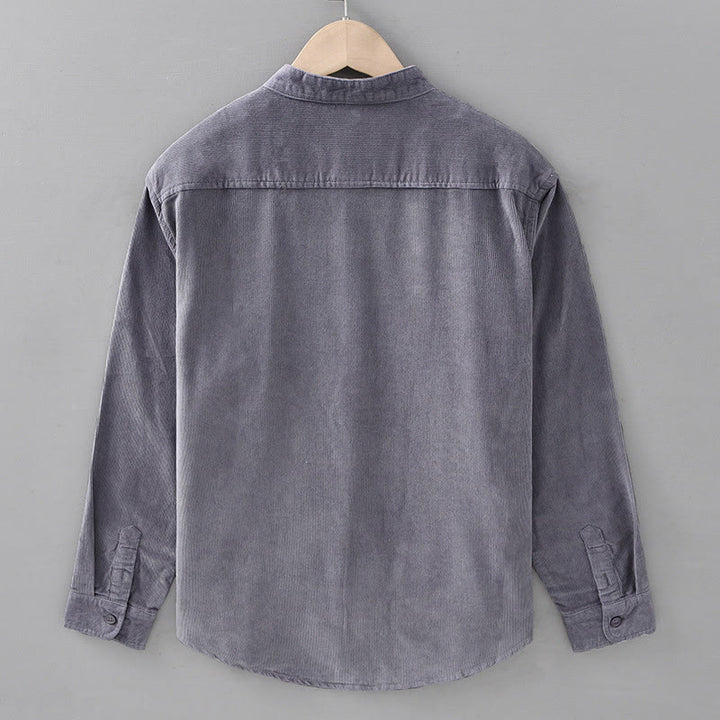 Chaqueta de pana de algodón con botones y manga larga para hombre de Buddha Stones - image 2