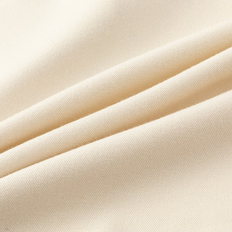 Camisas de hombre con diseño de medio botón oculto y manga larga con estampado de Buddha Stones en color liso y caída - image 7