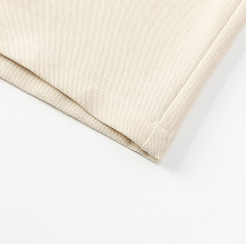 Camisas de hombre con diseño de medio botón oculto y manga larga con estampado de Buddha Stones en color liso y caída - image 6