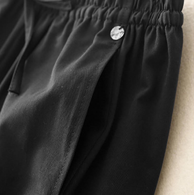 Pantalones harén de algodón para mujer con bolsillos, de largo 7-8, con estampado Buddha Stones - image 15