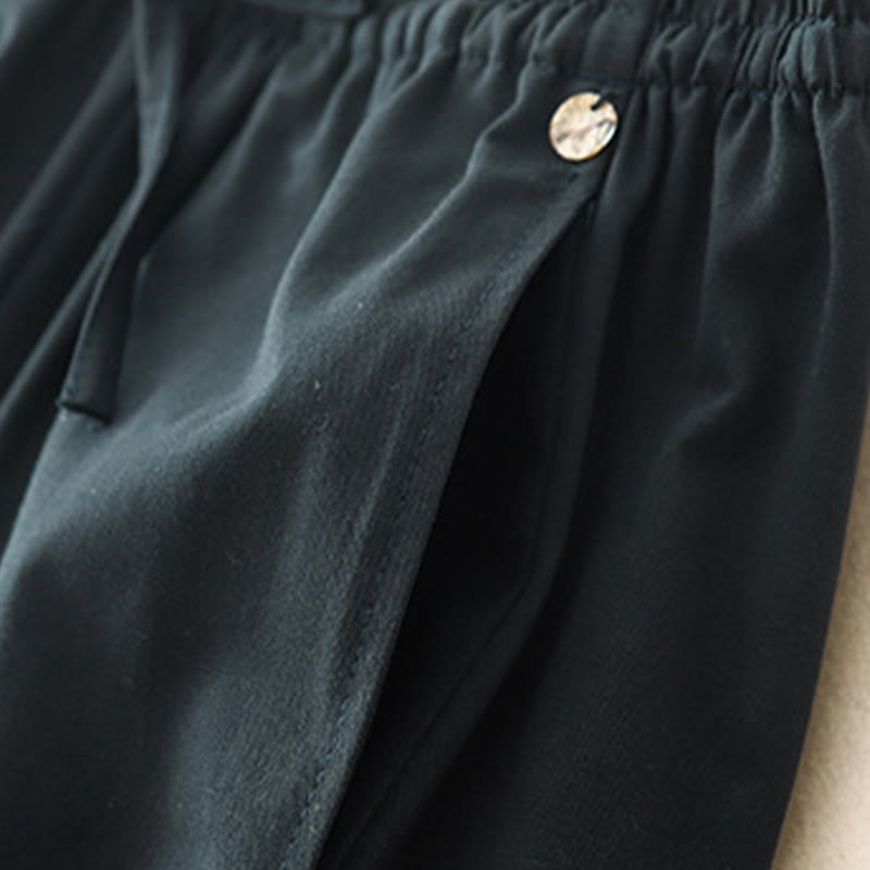 Pantalones harén de algodón para mujer con bolsillos, de largo 7-8, con estampado Buddha Stones - image 19