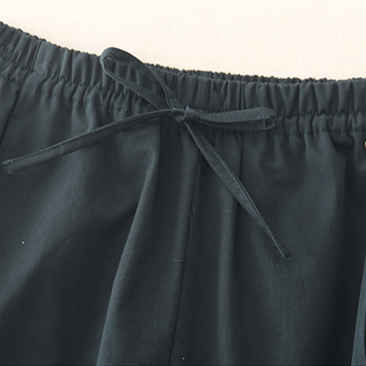 Pantalones harén de algodón para mujer con bolsillos, de largo 7-8, con estampado Buddha Stones - image 18