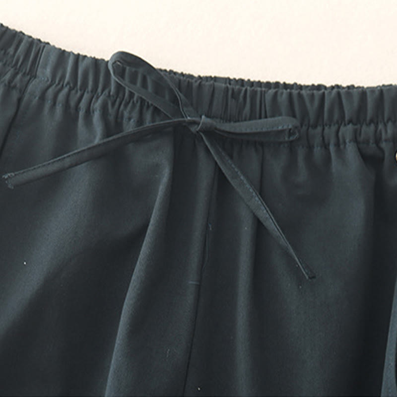 Pantalones harén de algodón para mujer con bolsillos, de largo 7-8, con estampado Buddha Stones - image 18