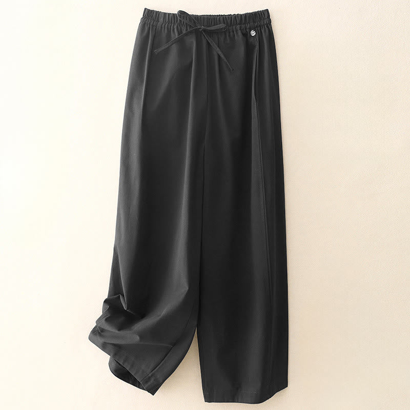 Pantalones harén de algodón para mujer con bolsillos, de largo 7-8, con estampado Buddha Stones - Negro - US8-10，UK/AU12-14，EU40-42 (2XL) - image 13
