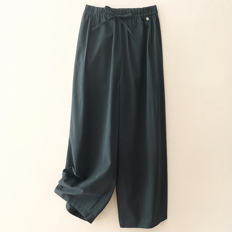Pantalones harén de algodón para mujer con bolsillos, de largo 7-8, con estampado Buddha Stones - Gris pizarra oscuro - US8-10，UK/AU12-14，EU40-42 (2XL) - image 17