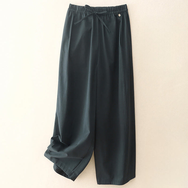 Pantalones harén de algodón para mujer con bolsillos, de largo 7-8, con estampado Buddha Stones - Gris pizarra oscuro - US8-10，UK/AU12-14，EU40-42 (2XL) - image 17
