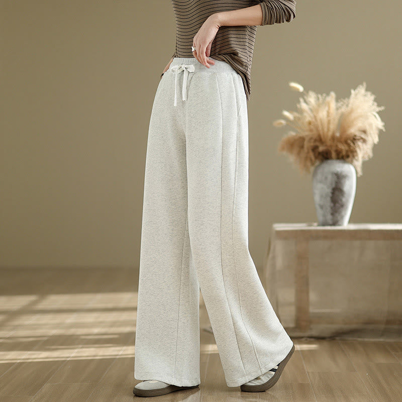Pantalones casuales de algodón liso con bolsillos para mujer de Buddha Stones - image 4