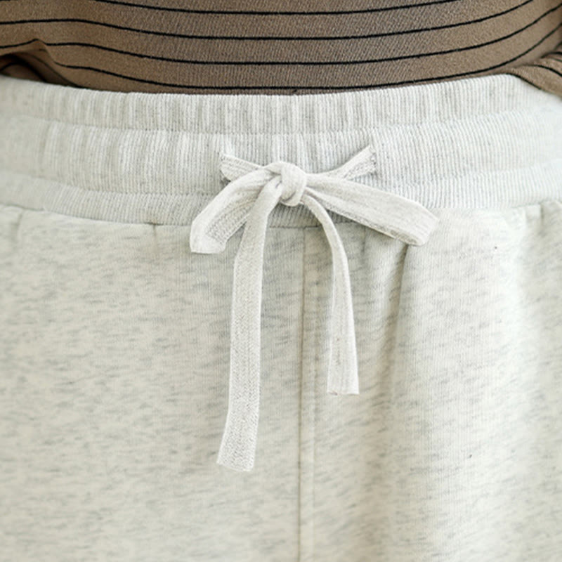 Pantalones casuales de algodón liso con bolsillos para mujer de Buddha Stones - image 9