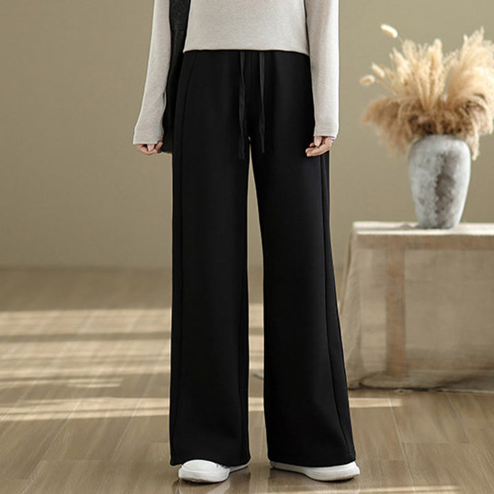 Pantalones casuales de algodón liso con bolsillos para mujer de Buddha Stones - image 11
