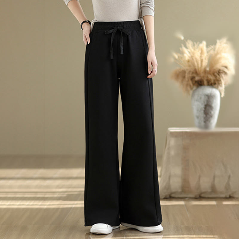 Pantalones casuales de algodón liso con bolsillos para mujer de Buddha Stones - image 12