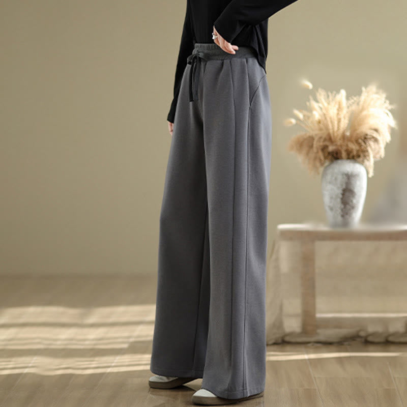 Pantalones casuales de algodón liso con bolsillos para mujer de Buddha Stones - image 18