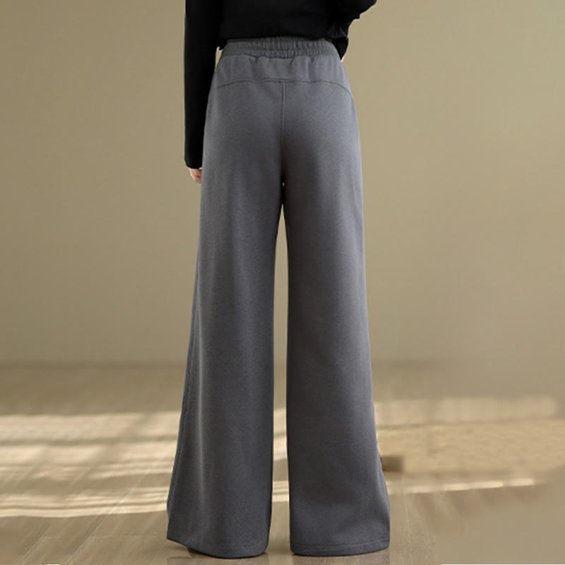 Pantalones casuales de algodón liso con bolsillos para mujer de Buddha Stones - image 17