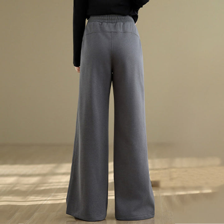 Pantalones casuales de algodón liso con bolsillos para mujer de Buddha Stones - image 17