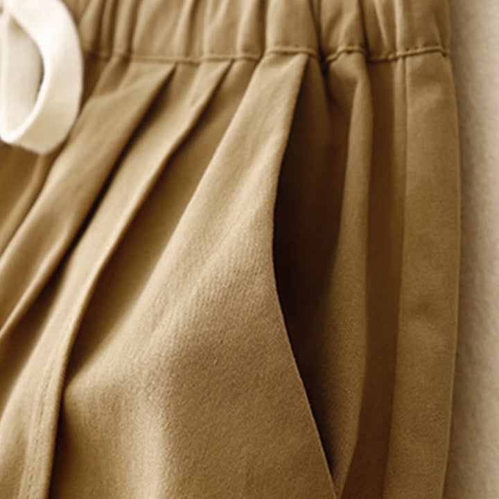 Pantalones casuales de algodón y poliéster con bolsillos para mujer de Buddha Stones - image 4
