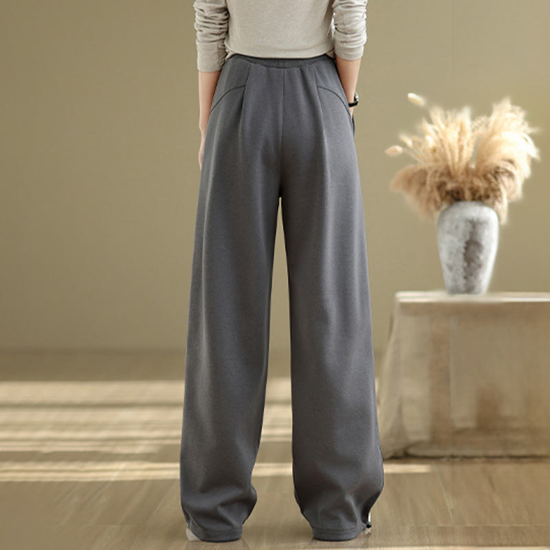 Pantalones rectos de algodón con bolsillos para mujer de Buddha Stones Casual Rope - image 2