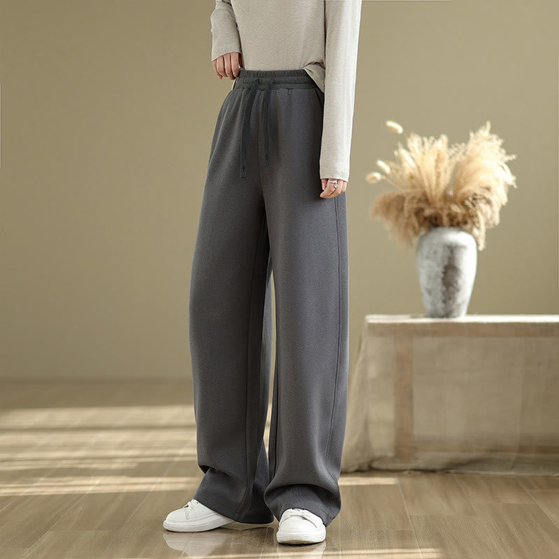 Pantalones rectos de algodón con bolsillos para mujer de Buddha Stones Casual Rope - image 5