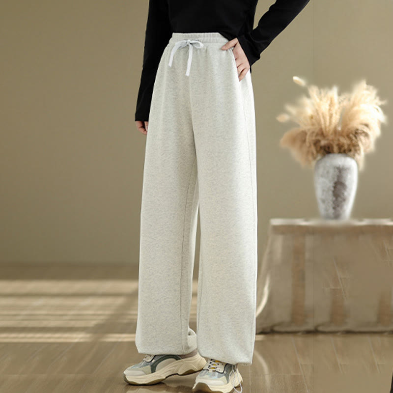 Pantalones rectos de algodón con bolsillos para mujer de Buddha Stones Casual Rope - image 14