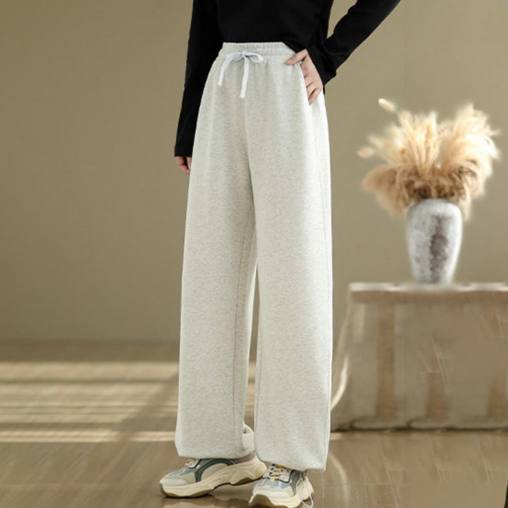 Pantalones rectos de algodón con bolsillos para mujer de Buddha Stones Casual Rope - image 14
