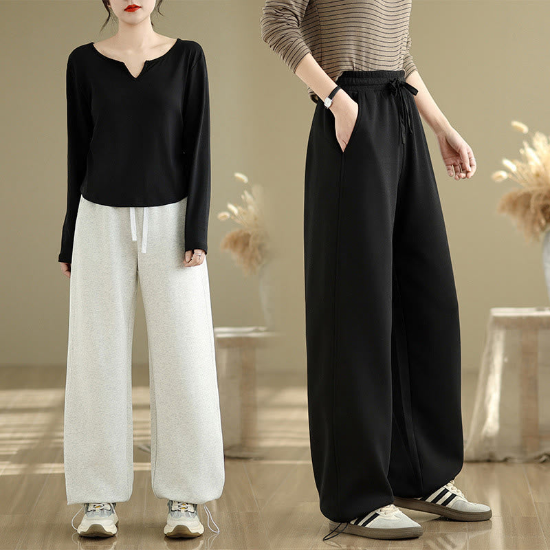 Pantalones rectos de algodón con bolsillos para mujer de Buddha Stones Casual Rope - image 18