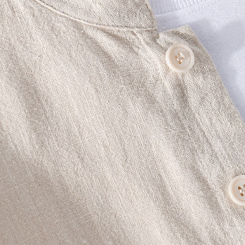 Camisas de hombre de algodón ramio con botones, manga larga y bolsillos, de Buddha Stones - image 11