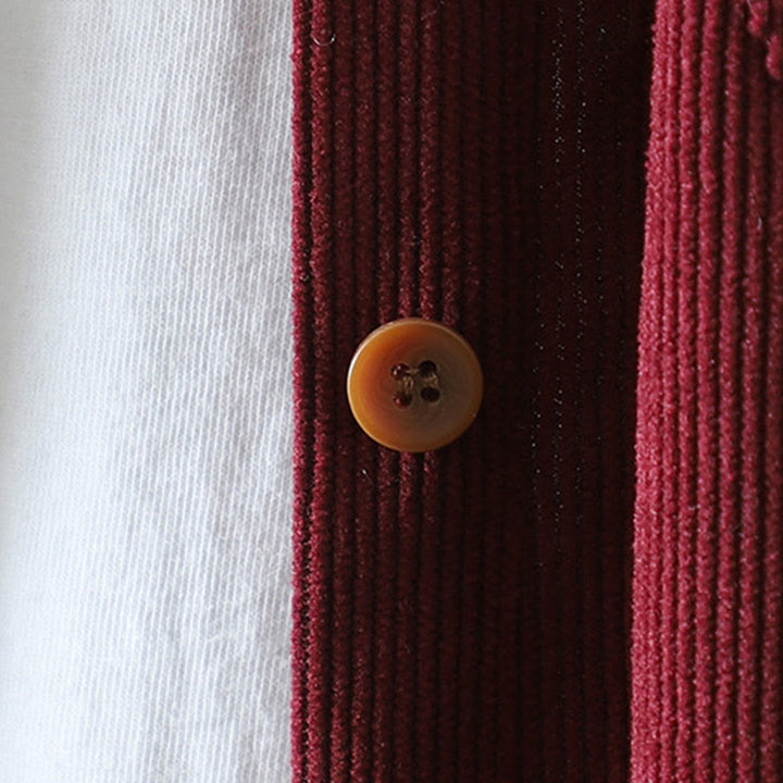 Chaqueta de pana Buddha Stones de algodón de manga larga para mujer con bolsillos - image 17
