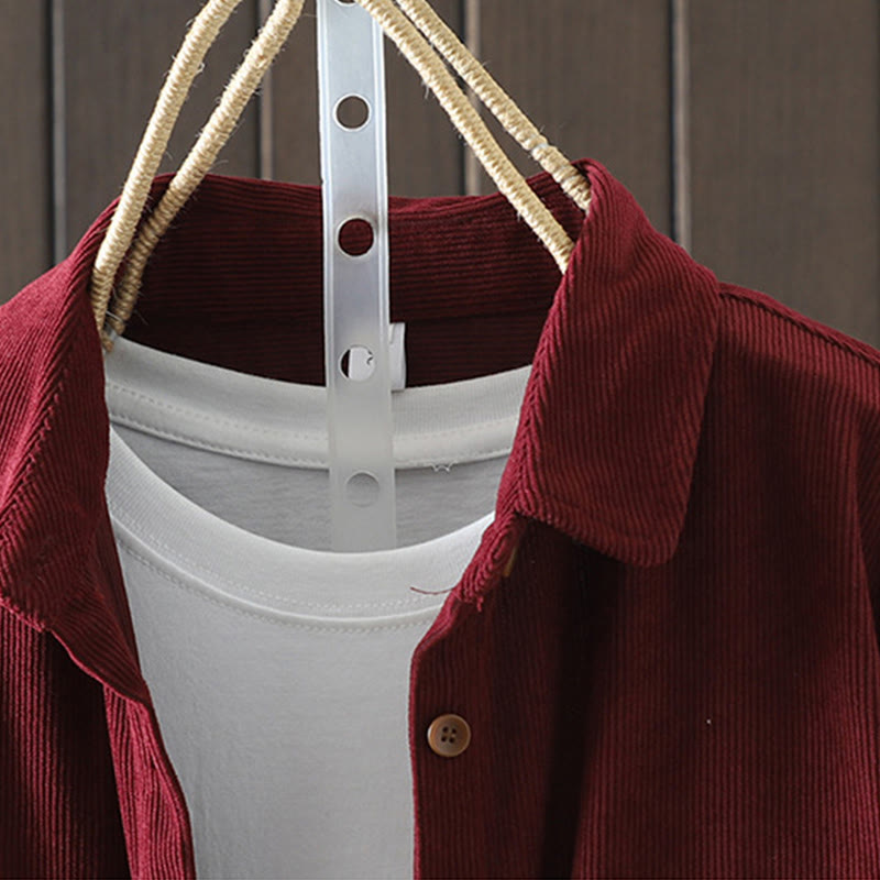 Chaqueta de pana Buddha Stones de algodón de manga larga para mujer con bolsillos - image 13