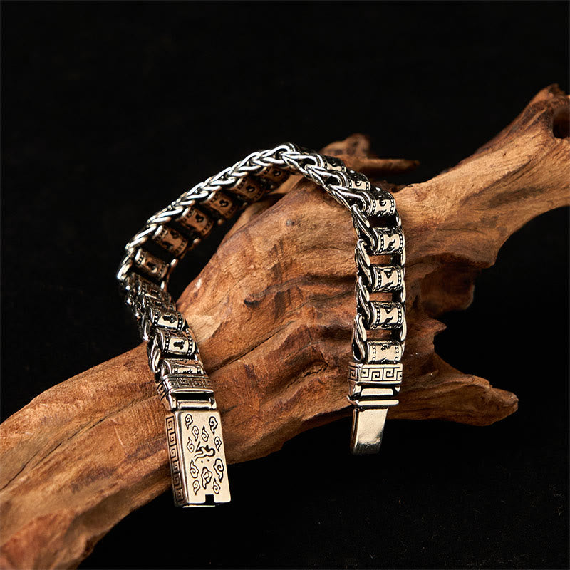 Pulsera de metal tibetano con Buddha Stones , nubes auspiciosas, cobre, Om Mani Padme Hum y paz - image 2