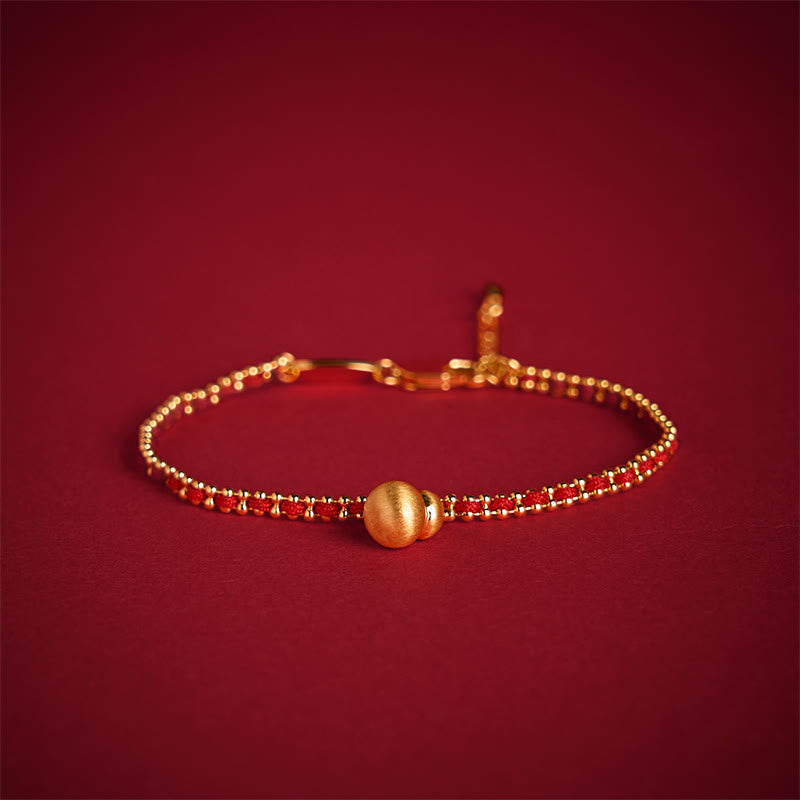 Buddha Stones de hilo rojo, cobre, latón y calabaza para la fuerza y ​​la riqueza - image 1