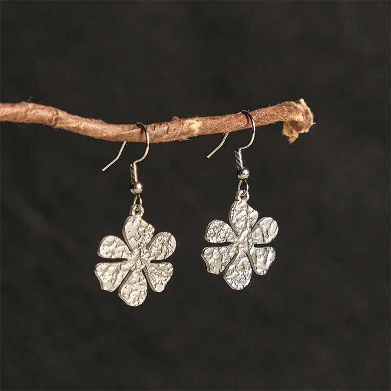 Pendientes elegantes de acero de titanio con marcas de martillo de equilibrio de Buddha Stones - image 9
