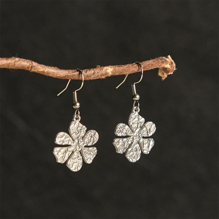 Pendientes elegantes de acero de titanio con marcas de martillo de equilibrio de Buddha Stones - image 9