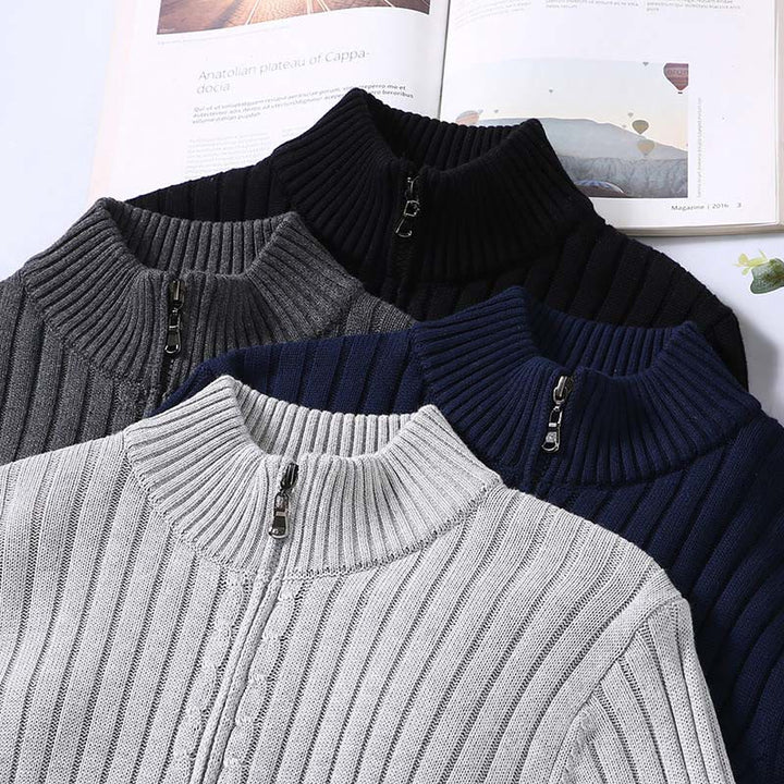 Chaqueta de algodón de manga larga y cuello alto para hombre con diseño de cremallera y estampado de Buddha Stones Spring Plain - image 12
